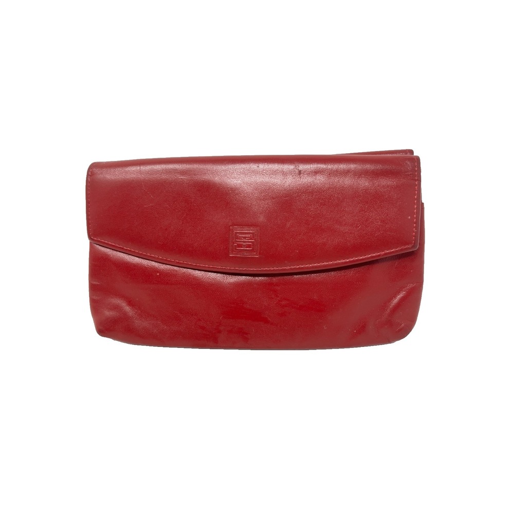 Vintage St Thomas Red Leather Cowhide Clutch Purse Wallet